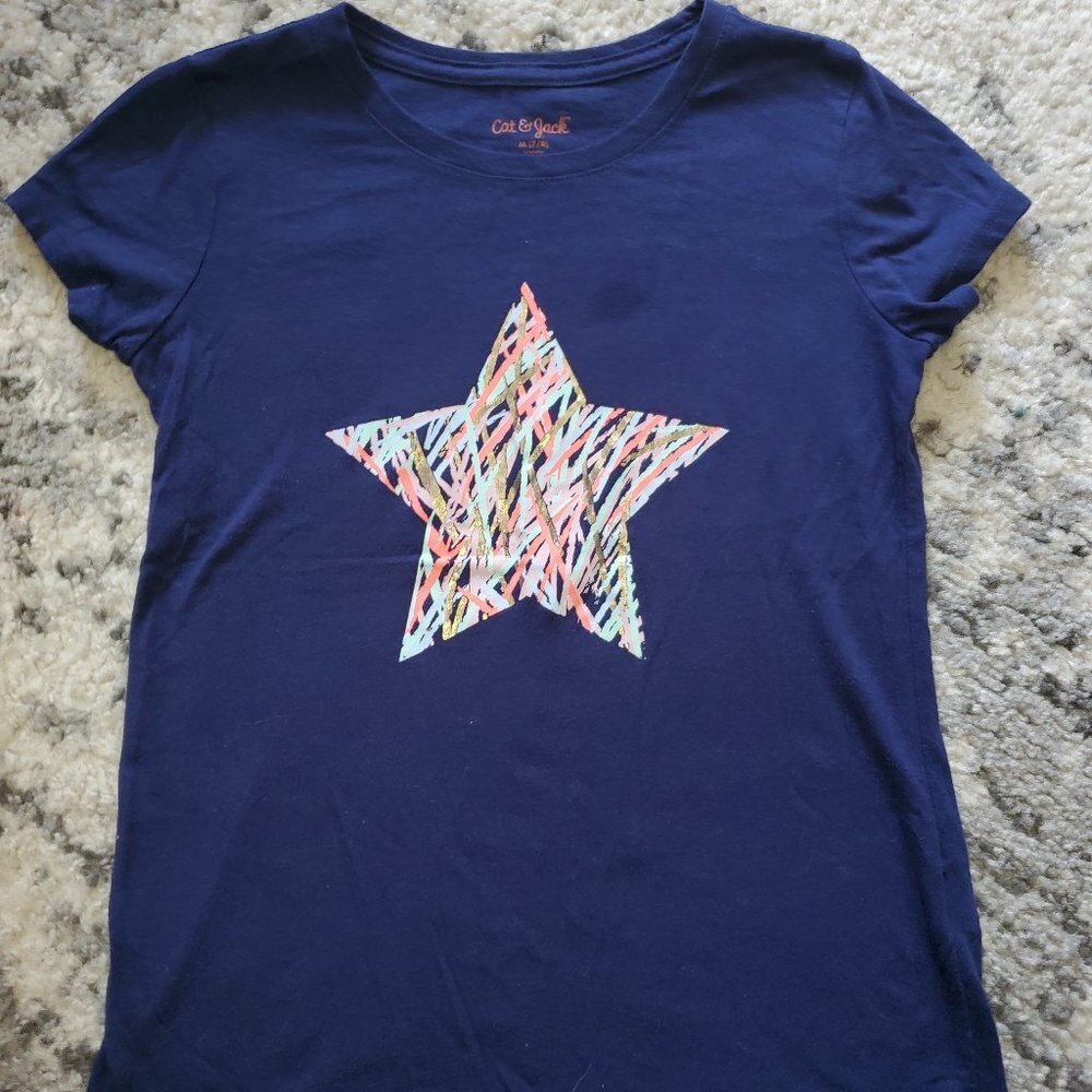 3 for 12 Cat and Jack Star Shirt || Med 7/8  EUC